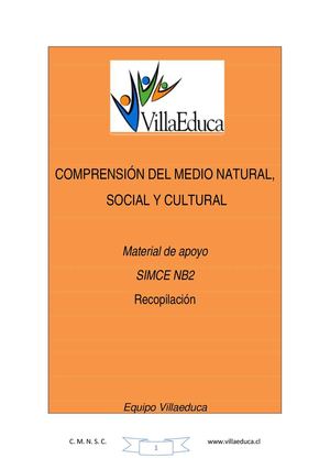 ENSAYO SIMCE 4º AÑO COMPRENSION DEL MEDIO RECOPILACION 