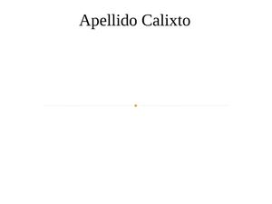 apellido calixto