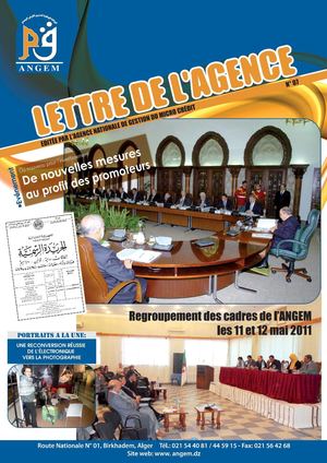 LETTRE AGENCE N° 07 Arabe/Français (ANGEM) 