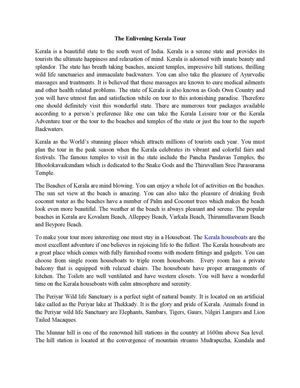 The Enlivening Kerala Tour