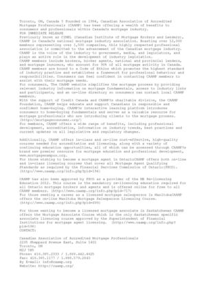 What is CAAMP? – An Overview of Canada’s National Mortgage Industry Association