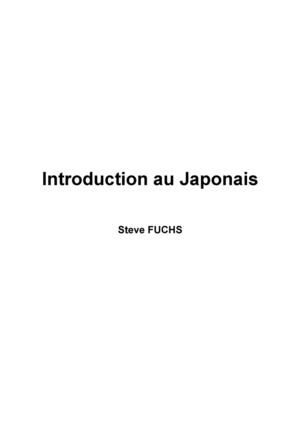 Intro Cours Japonais