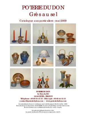 Catalogue - Poterie du DON - 2009