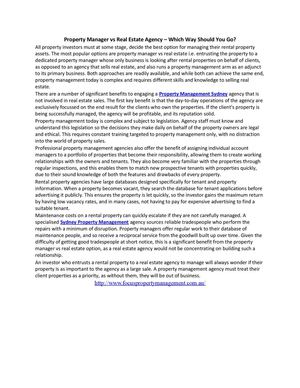 Property Manager vs Real Estate Agency – Which Way Should You Go?