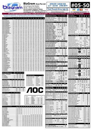 Bizgram Asia Simlim Square Pricelist #05-50 Sim Lim Singapore