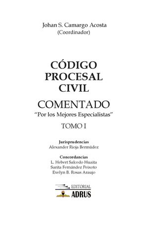 CÓDIGO PROCESAL CIVIL COMENTADO 