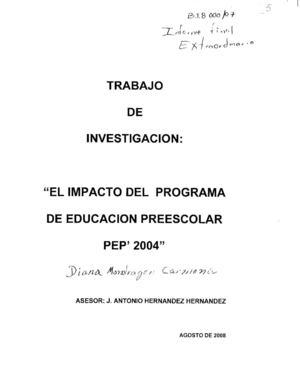 El impacto del programa de educación preescolar PEP 2004