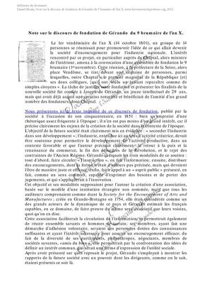 Etude sur le discours de fondation de Gérando