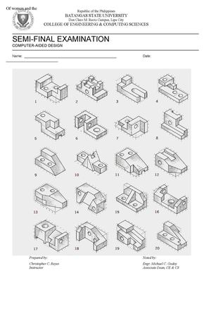 autocad semi final exam
