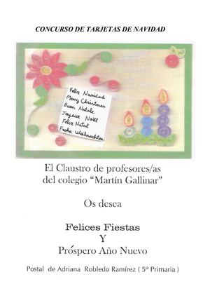CONCURSO DE TARJETAS DE NAVIDAD