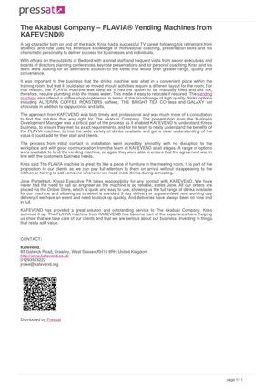 The Akabusi Company – FLAVIA® Vending Machines from KAFEVEND®