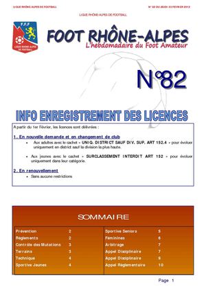 JOURNAL N°82 du 23 FEVRIER 2012