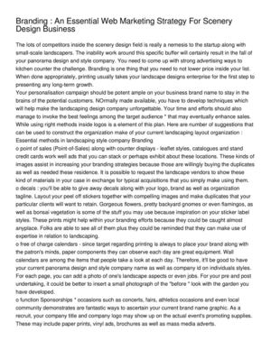 Branding _ An Essential Web Marketing Strategy For Scenery Design Business
