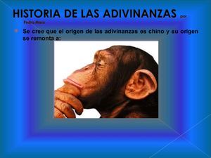 HISTORIA DE LAS ADIVINANZAS " Cuento chino"