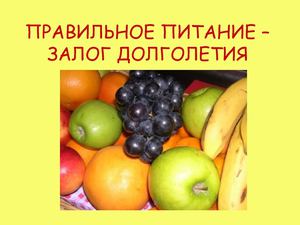 Презентация учеников - правильное питание