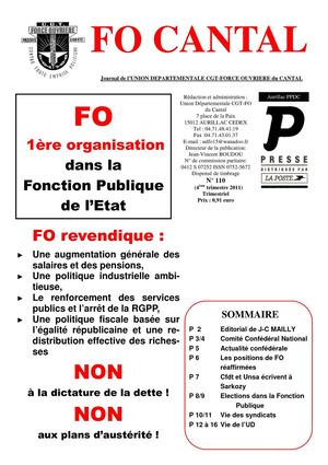 FO Cantal n° 110