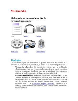 conosimientos de conseptos y prinsipios basicos dela multimedia
