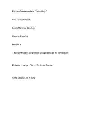 biografía de una persona de mi comunidad