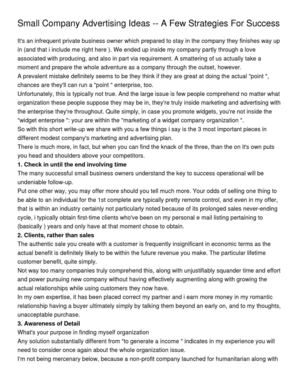 Small Company Advertising Ideas -- A Few Strategies For Success