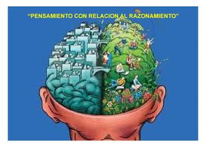 El pensamiento con relación al razonamiento 