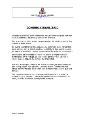 DOMINIO Y EQUILIBRIO