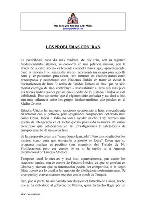 LOS PROBLEMAS CON IRAN