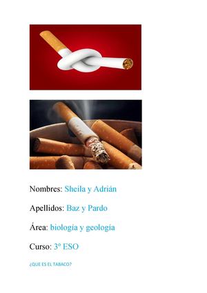 TRABAJO DE BIOLOGIA SOBRE EL TABACO