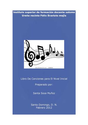 libro de canciones infantiles