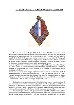 1Le Bataillon français de l’ONU (BF/ONU) en Corée 1950-1953