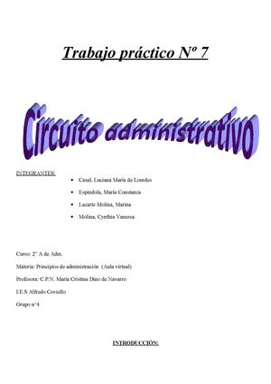 Trabajo sobre circuitos administrativos