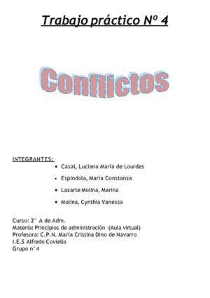 Trabajo Práctico sobre Conflictos
