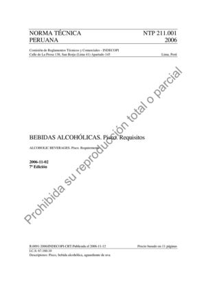 NORMA TÉCNICA DEL PISCO