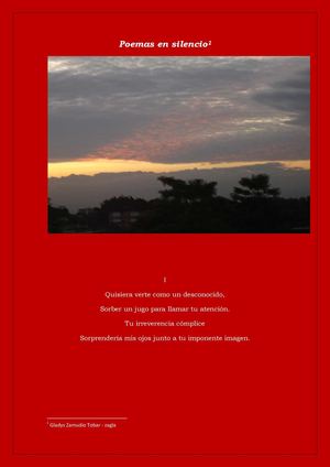 Poemas en silencio - Gladys Zamudio Tobar - zagla