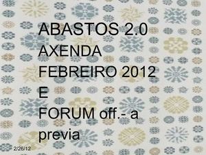 Axenda Febreiro Abastos EGC e Forum OFF a previa