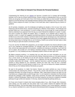 Learn How to Interpret Your Dreams for Personal Guidance