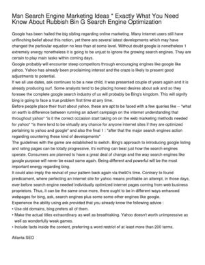 Msn Search Engine Marketing Ideas _ Exactly What You Need Know About Rubbish Bin G Search Engine Optimization