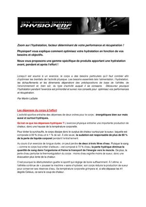 Physioperf, améliorez vos performances et votre récupération !