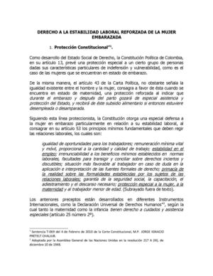 DEREHO A LA ESTABILIDAD REFORZADA DE LA MUJER EMBARAZADA