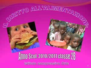 Adotta un diritto: "Diritto all'alimentazione"