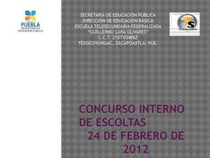 CONCURSO INTERNO DE ESCOLTAS