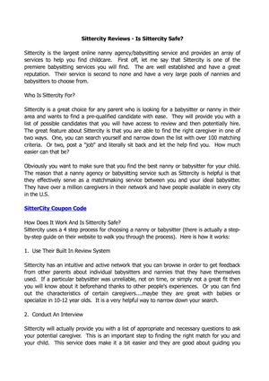 Sittercity Reviews - Is Sittercity Safe?