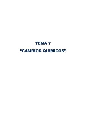 Cambios Químicos