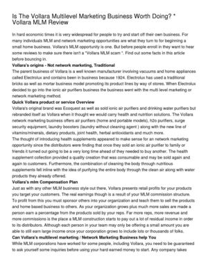 Is The Vollara Multilevel Marketing Business Worth Doing_ _ Vollara MLM Review