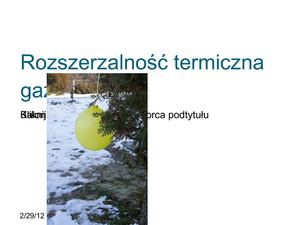 Rozszerzalność termiczna gazów - Mariola1797, Michall & Edyta97