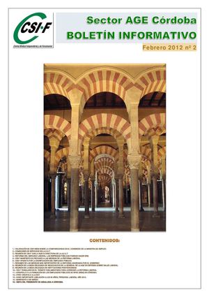 BOLETÍN SECTOR A.G.E. Córdoba. FEBRERO-12 (2ª edicción)
