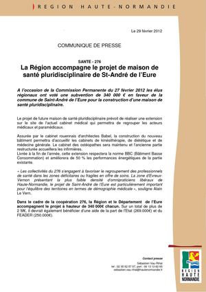 Haute-Normandie : Saint-André de l'Eure, maison de santé pluridisciplinaire