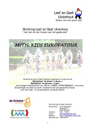 2012 Promotieboekje Mytyl Kids Europatour