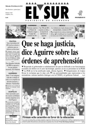 El Sur 29 de febrero 2012
