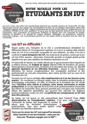 La bataille du SEN pour les IUT !