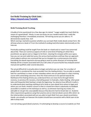 Reiki Training Book Teaching
